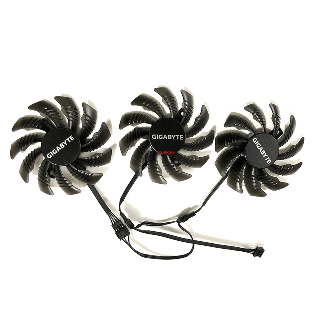 

3Pcs/Set T128010SU,75mm GPU Fan,For GIGABYTE R9 FURY GTX1080Ti GTX1070 1060 GTX980 Cards Cooling Replace PLD08010S12HH
