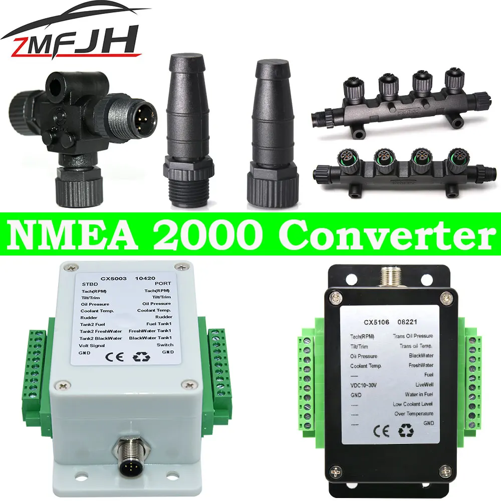 NEW NMEA 2000 Multifunction Converter /N2K Converter Single/Dual Up to 13-18 sensors Signal For Boat Yacht Marine Converter