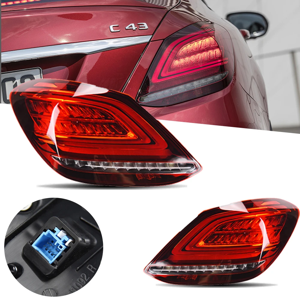 

Задний фонарь для Benz C-Class W205 светодиодный задние фонари 2013-2020 C180, задний фонарь, автостайлинг, дневные ходовые огни, фотообъектив, автомобиль...