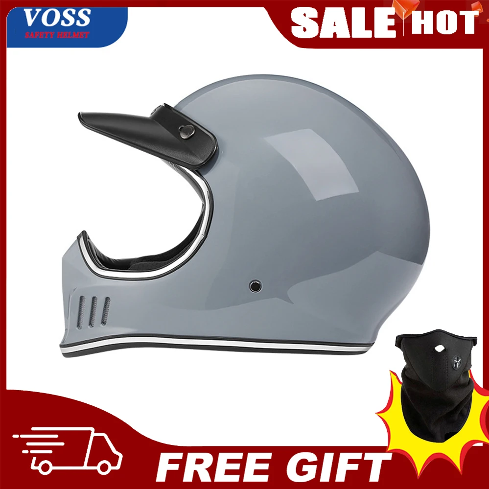 

Мотоциклетный шлем VOSS, винтажный шлем для езды по бездорожью, индивидуальный, в японском и корейском стиле