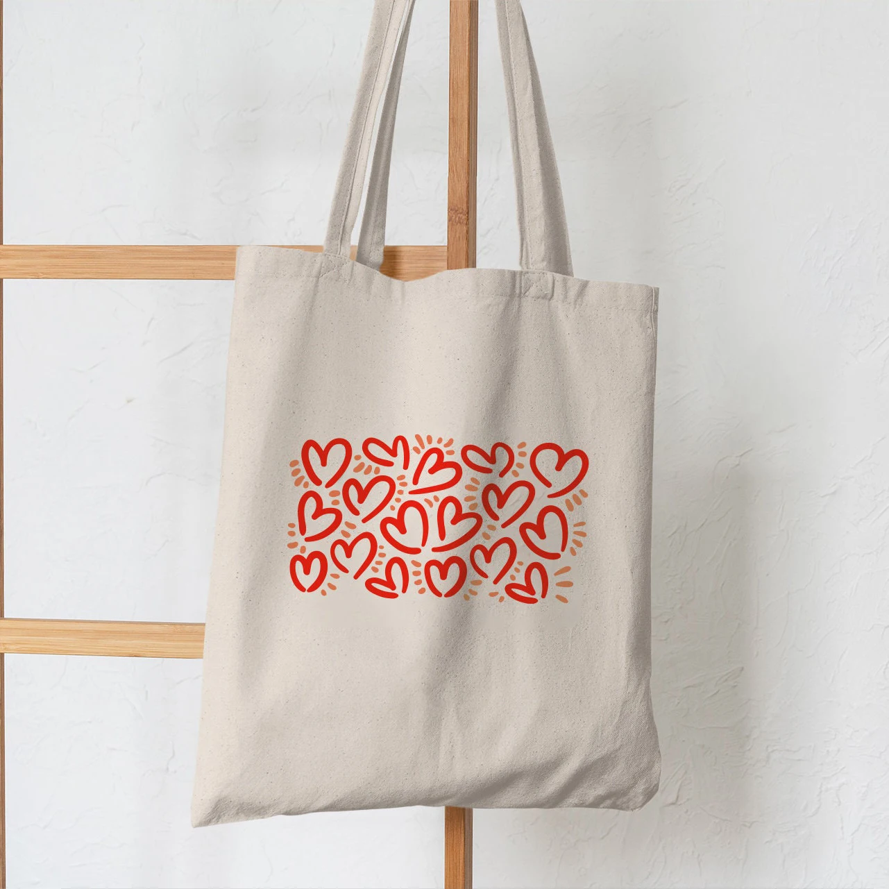 

Women Shopper Heart Doodle Shopping Canvas Shopper Bag girl handbag Tote Shoulder Lady Bag