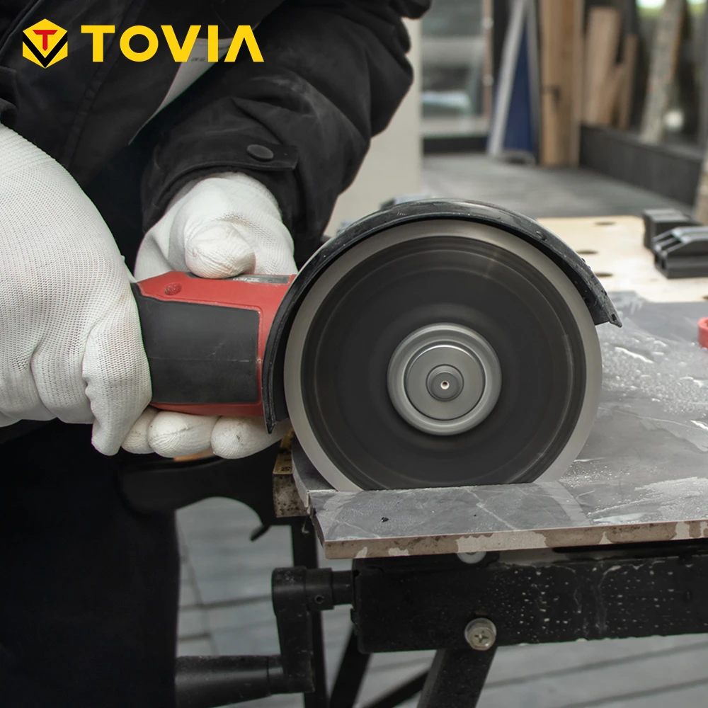 

TOVIA Continuous Rim Diamond Saw Blade 125mm Diamond Wet Cutting Disc for Porcelain Ceramic Tiles Angle Grinder Diamond Blade