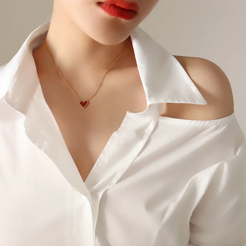 

Love Clavicle Necklace Titanium Steel 18k Gold Plated Clavicle Necklace