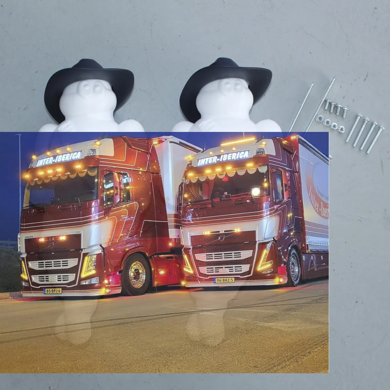 

Mascot Doll Light Trailer Top Roof Decorate Lamp LED 2PCS