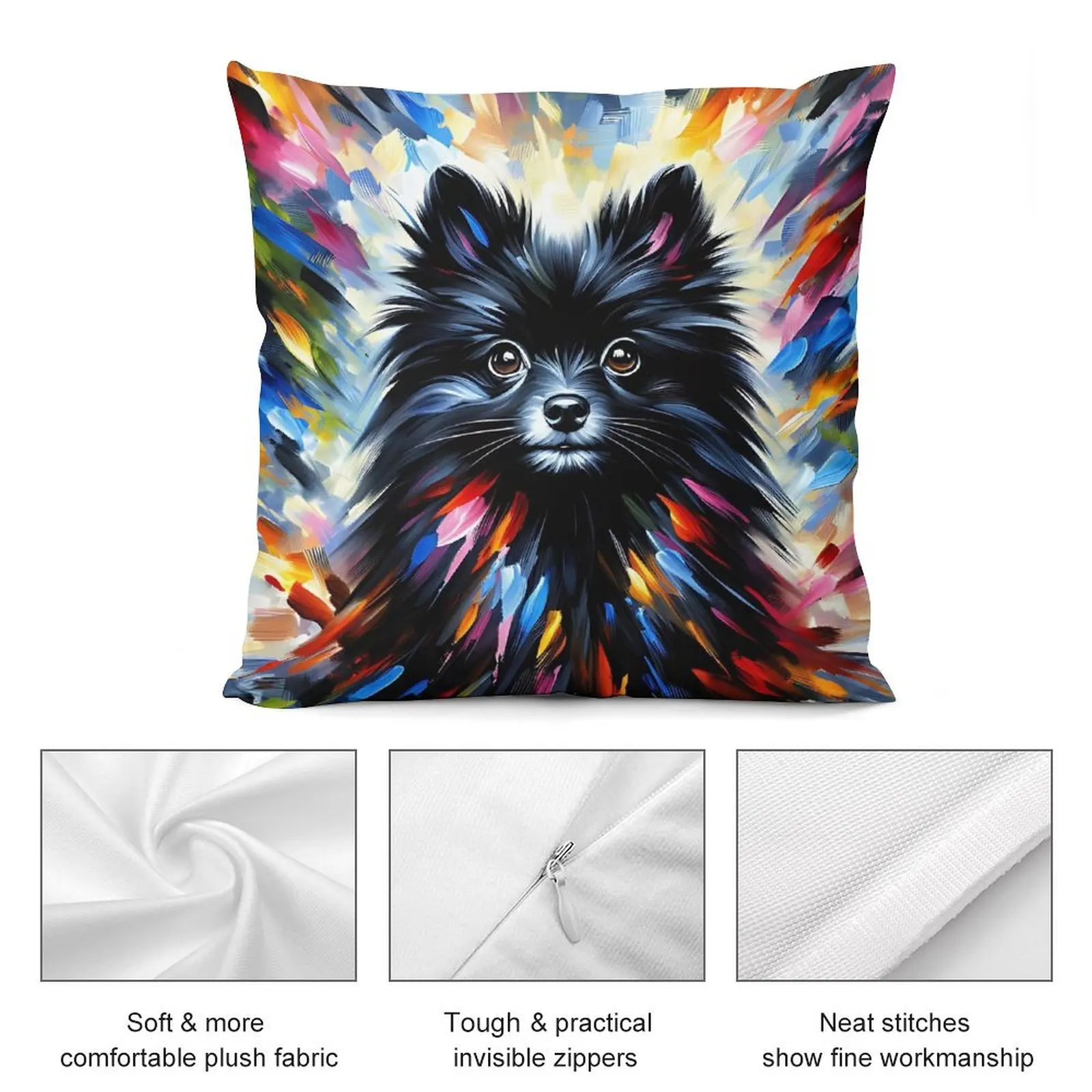 Немецкий Spitz Mittel Dog с акриловым принтом портрет для домашних животных подушка