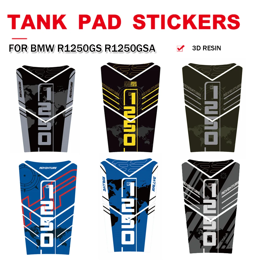 Наклейки на бак для BMW R1250GS Приключения тройной черный 2018-2021 ралли ЛС 40-летний