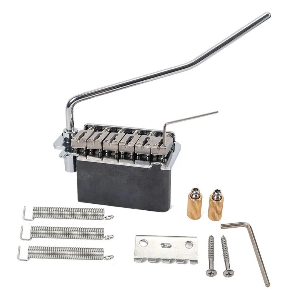 

Electric Guitar Tremolo Metal Saddle Bridge with Screws Stringed Instrument Spare Parts DIY Repairing for Musician