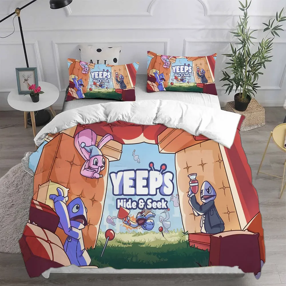 Фото Yeeps Hide and Seek Down пододеяльник наволочка комплект постельного белья для взрослых и детей King Queen Double Twin одиночный размер декор для спальни подарок №1