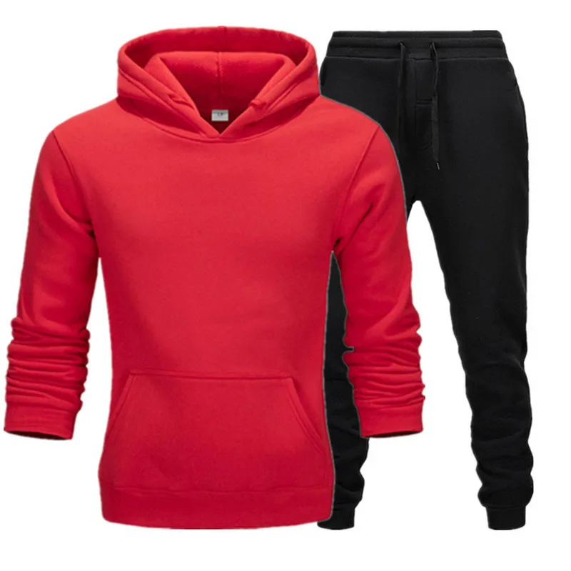 

2021 spring and autumn new high-quality sportswear men's hooded sweatshirt + pants pullover trendy fashion casual jacket S-3XL