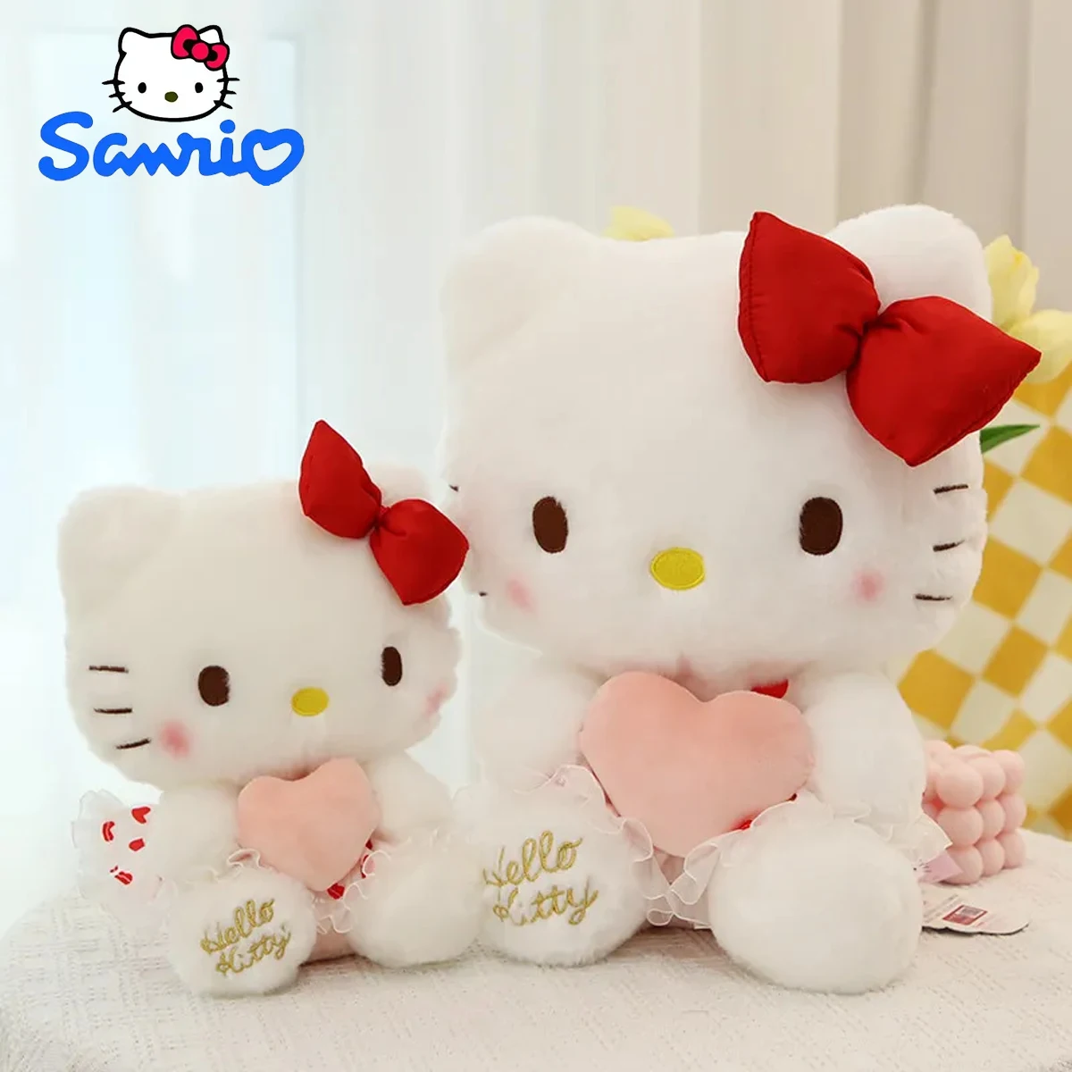 

Genuine Sanrio Hello Kitty Kawaii Plush Toys Cupid Heart Stuffed Animals & Plush Cute Doll Pillow Filling Kid Xmas Birthday Gift
