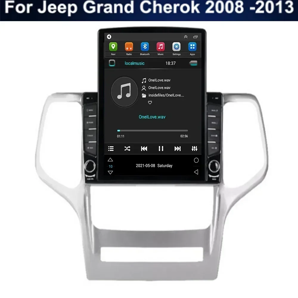 9 7-дюймовый Android 13 для Jeep Grand Cherok 2008-2013 Тип Tesla Автомобильный радиоприемник
