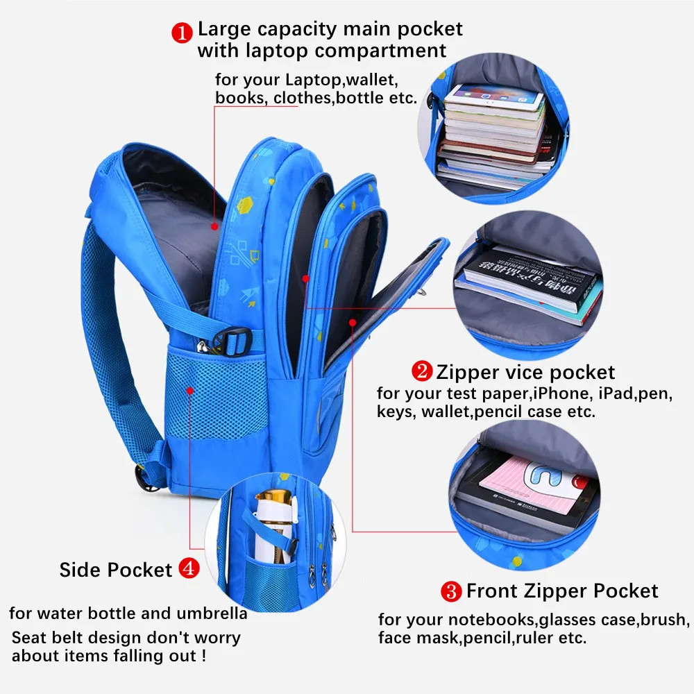 Kids Backpacks for Boys Girls Primary and Secondary School Students Bookbag Kindergarten Backpack Teens Casual Daypacks Mochila