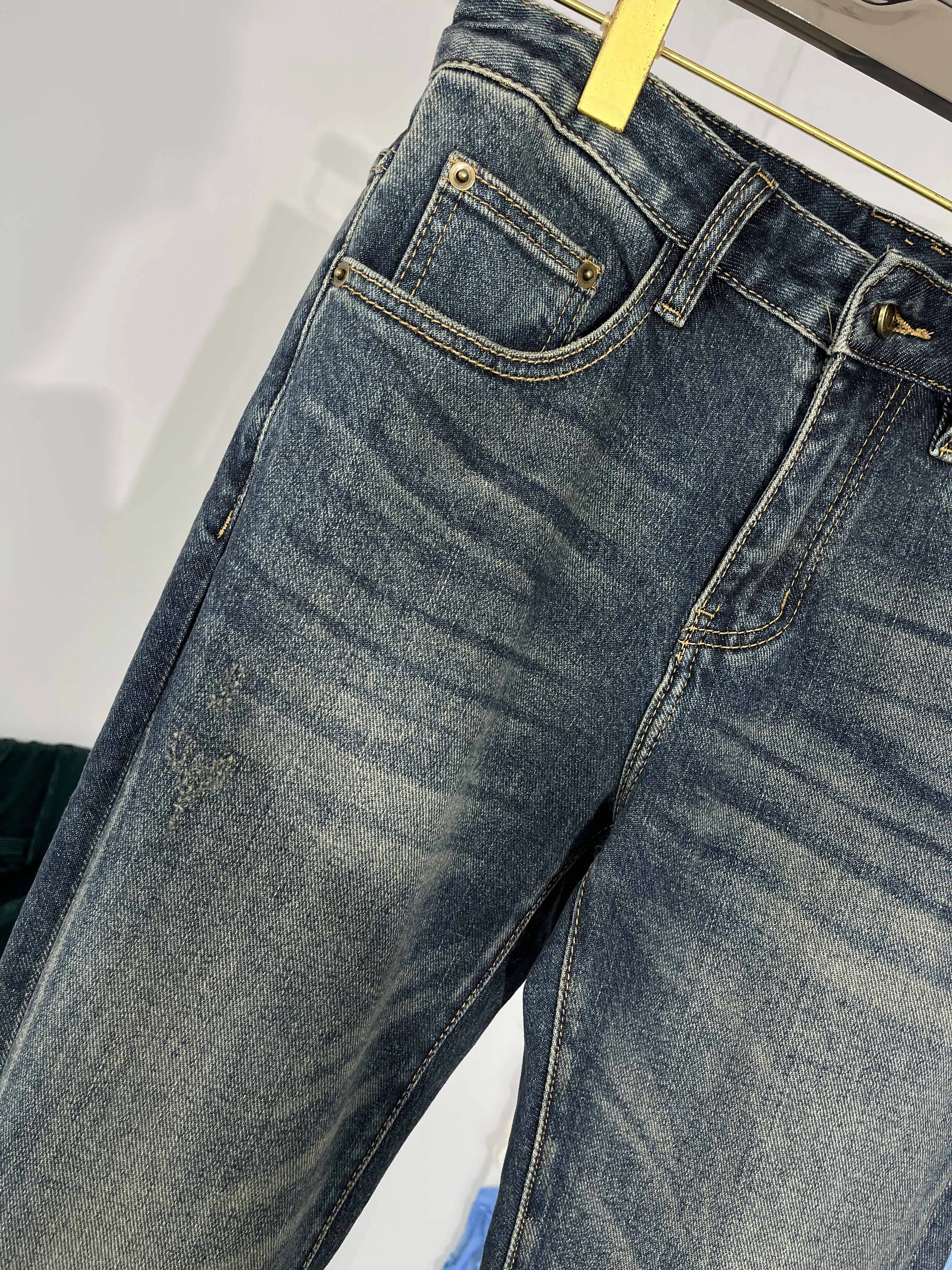 2024 Весенние новые дизайнерские мужские высококачественные джинсы с принтом