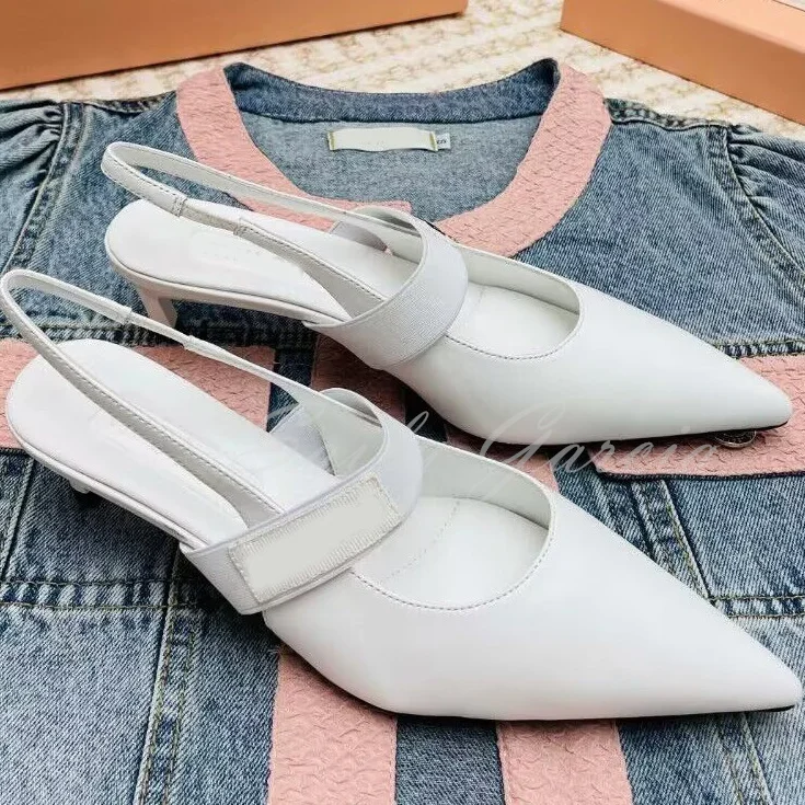 Босоножки Baotou женские с острым носком кожаные туфли-лодочки на тонком высоком