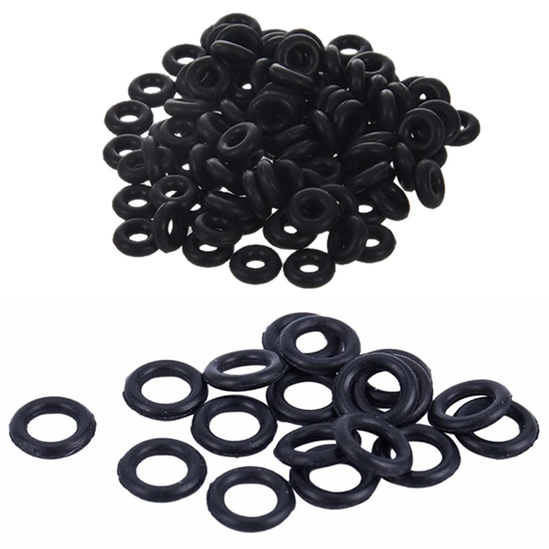 

100 Pcs O-Ring In Nitrile Rubber 6 X 2 Mm & 20X Black Rubber Oil Seal Sealed O Rings Gasket Washers, 5 X 1 X 3Mm