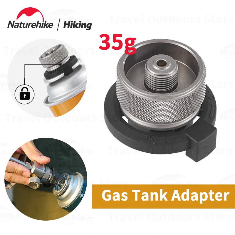 

Naturehike 35g Aluminium Alloy Gas Tank Adapter Mini Outdoor Picnic Automatic Lock Spray Gun Connector Camping Stove Accessories