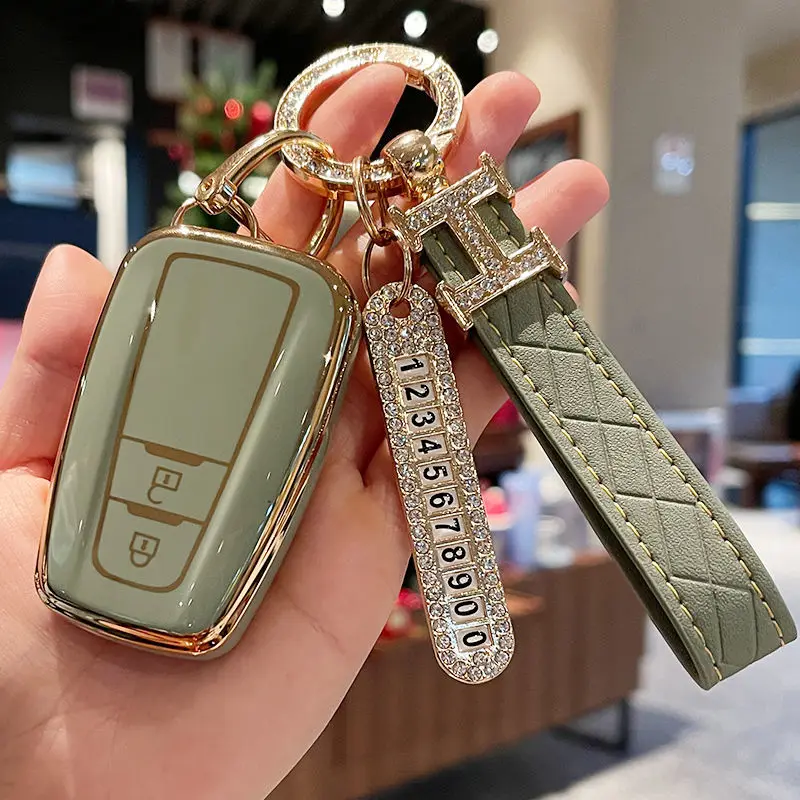 

Durable stylish TPU Car Key Cover for Toyota Corolla Rav4 Camry 70 Prado RAV 150 2/3 Button Key Case Holder Accessories Shell