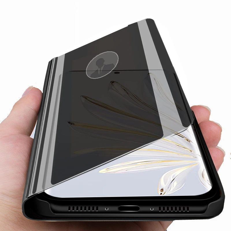 

Honor70 Case Smart Mirror Flip Case for Honor 70 5G Honar xonor 70 6.67inches Stand Magnetic Clear View Phone Cover FNE-AN00