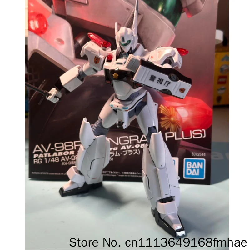 Фото Коллекционная модель робота-меха Bandai RG Mobile Police Av.98 Plus Ingram в масштабе 1:48, в наличии, для сборки, хобби, подарок для взрослых №5