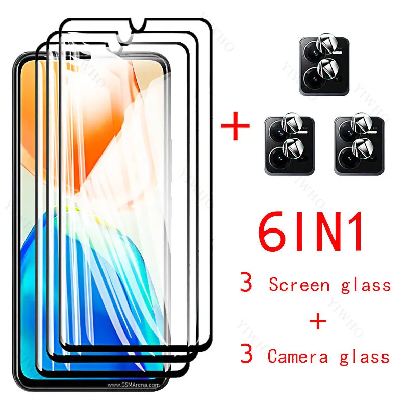 

For Vivo V25e Screen Protectors Tempered Glass for Vivo V25 V25e V23 V23e Pro 5G Protective Film Camera Lens HD Black Glass Film
