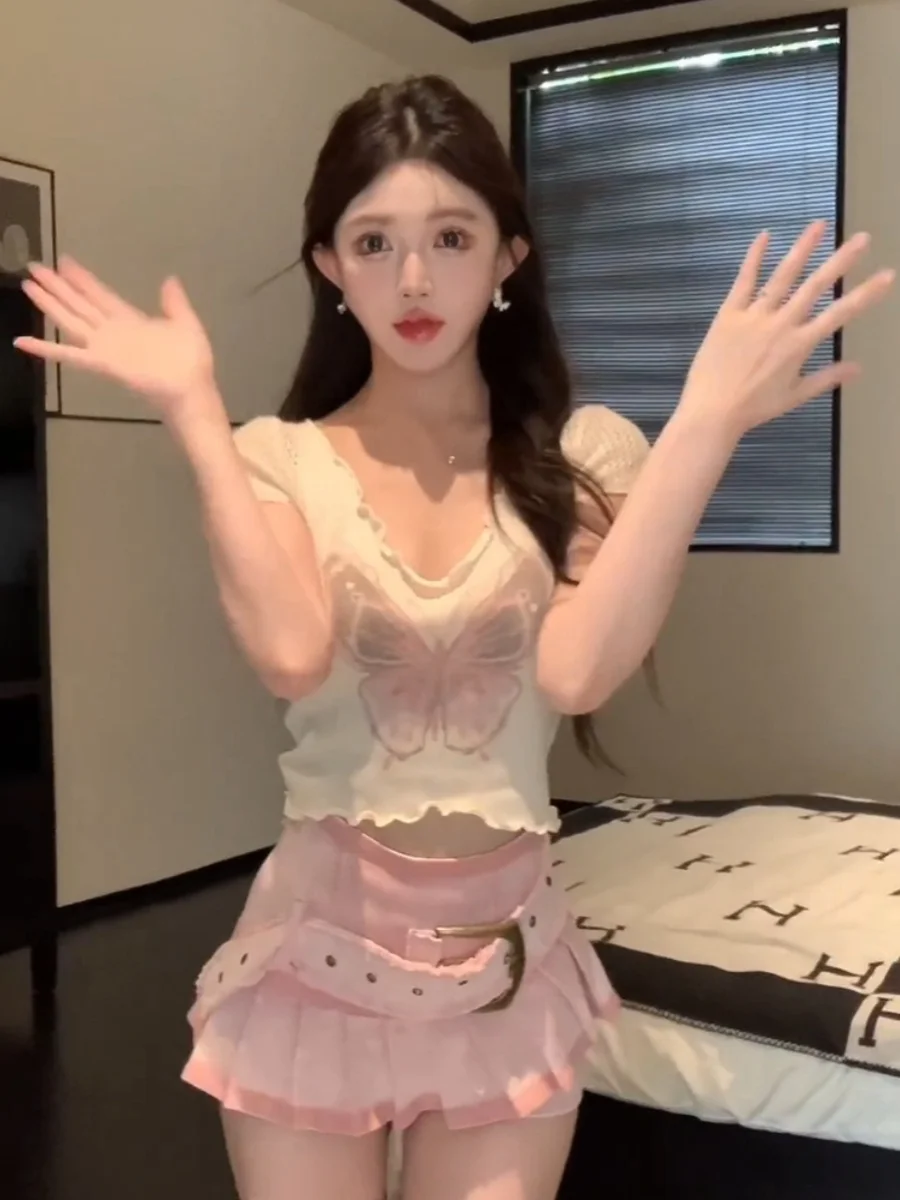 Летняя сладкая и пряная дофаминская футболка больших размеров с деревянными