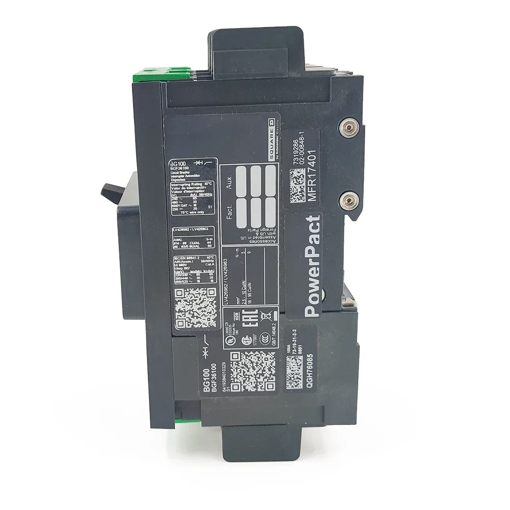 Квадратный D PowerPact B 18KA 3-полюсный автоматический выключатель BDL36125 BGF36100 BGF36125 BDL36100