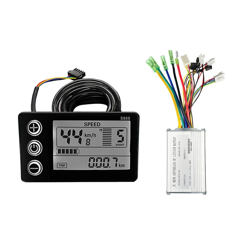 

For 36V/48V 250W/350W E-Bike Motor Controller LCD866 LCD Display Kit Electric Bicycle Scooter Accessories