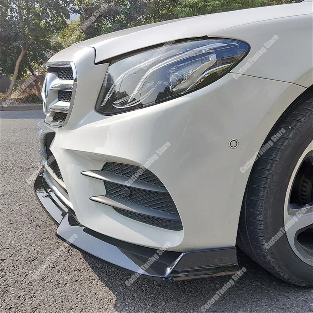 

Для Mercedes W213 B Стиль передний бампер спойлер сплиттер диффузор E класс E43 E200 E250 C300 AMG Line 2016-2019 боди наборы