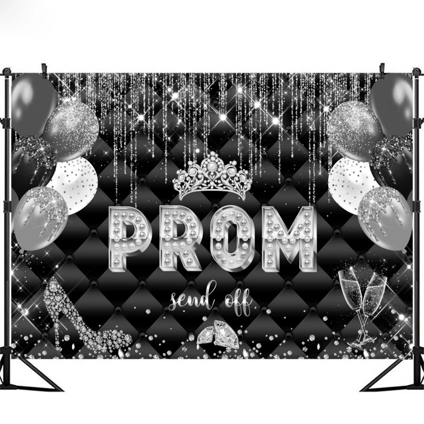 Декорации для выпускного вечера дня рождения черный/серебристый 30/40/50 лет