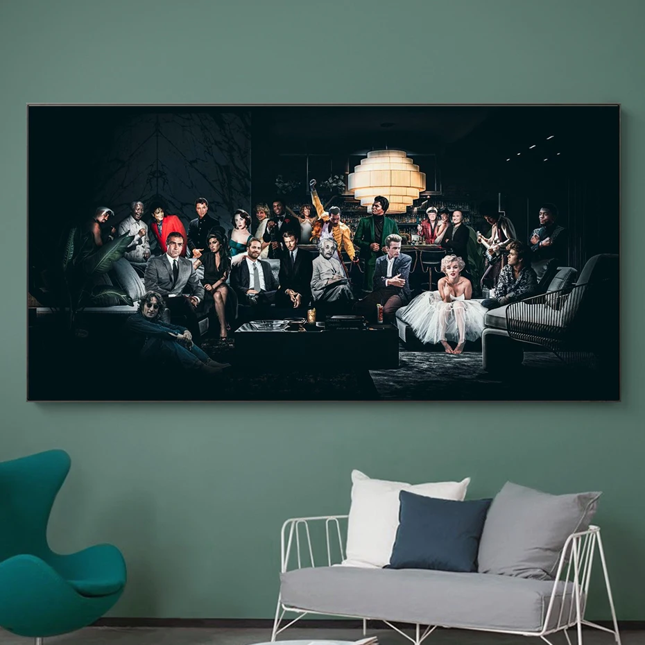

Classic Top Movie Characters Star Poster Wall Art Nordic Prints Gangster Canvas Painting Keepsake Living Room Home Decor Cuadros