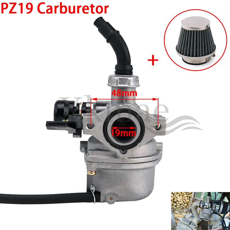 

Карбюратор PZ19, карбюратор для 50 70 90 110 125cc ATV Quad, 4-колесный велосипед-внедорожник, мотоцикл, фотоэлемент с воздушным фильтром