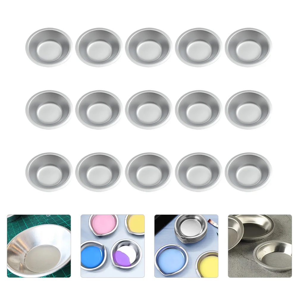 

Tray Mixing Painting Watercolor Color Cup Nail Dish Mini Sauce Pallet Bowl Makeup Round Oil Kids Stainless Steel Dip Condiment