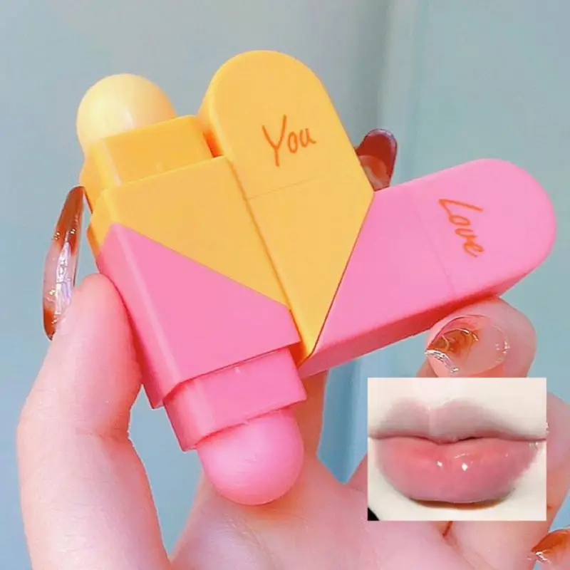 

1pcs Make Up Water Lip Priming Moisture Rotating Lip Gloss Love Double Lipstick Lips Makeup Fade Lip Wrinkles Anti-cracking