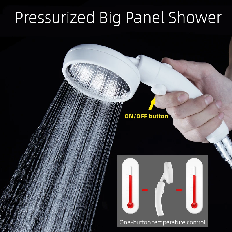 

High Pressure Bathroom Hand Shower Head White Water Saving Rainfall Handheld Showerhead Showers for Bathroom Accessories