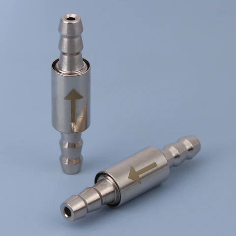 Аквариумный обратный клапан 4 мм для установки системы CO2 Нержавеющая Сталь Анти-утечка без обратного потока невозвратный аквариумный CO2 диффузор воздушный клапан