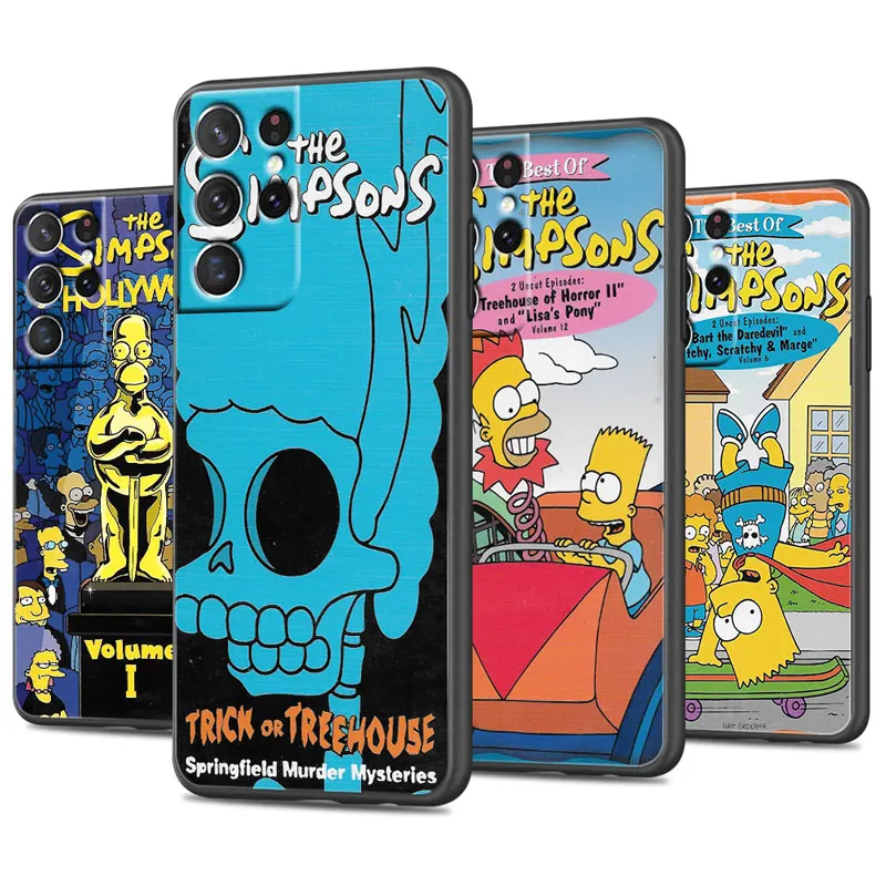 

The Simpsons Bart Art For Samsung Galaxy S22 S21 S20 FE Ultra S10 S9 S8 S7 S6 Plus 5G Silicone Soft Black Phone Case