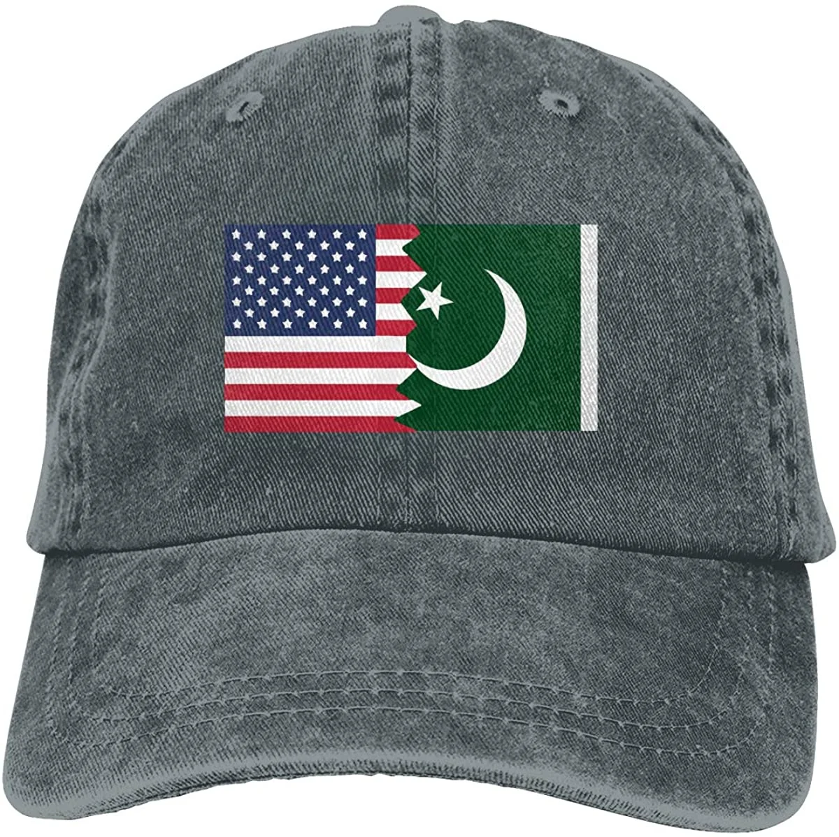 

Flag of Pakistan USA Flag Vintage Adjustable Denim Hat Baseball Caps for Man and Woman