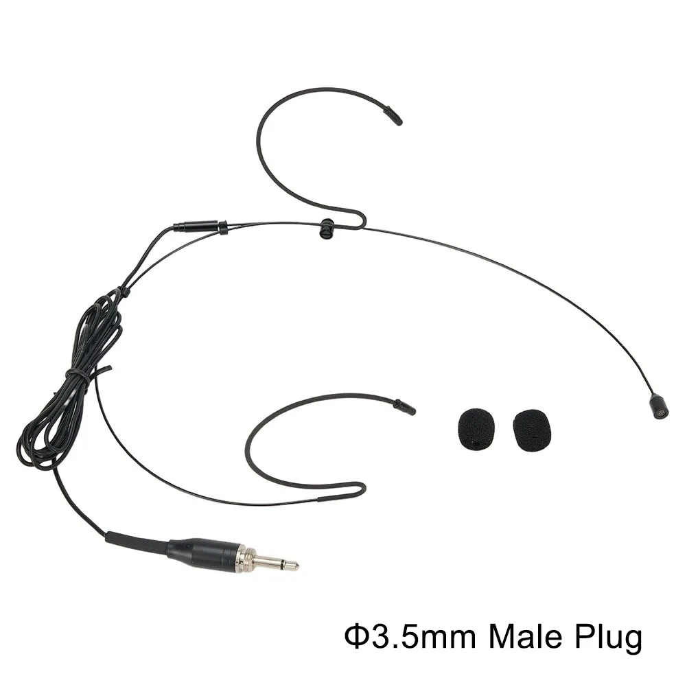 

Double Earhook Headset Mic Headworn Microphone Omnidirectional Pickup Pattern With 1.2m Wire For Sennheiser For Shure Wireless