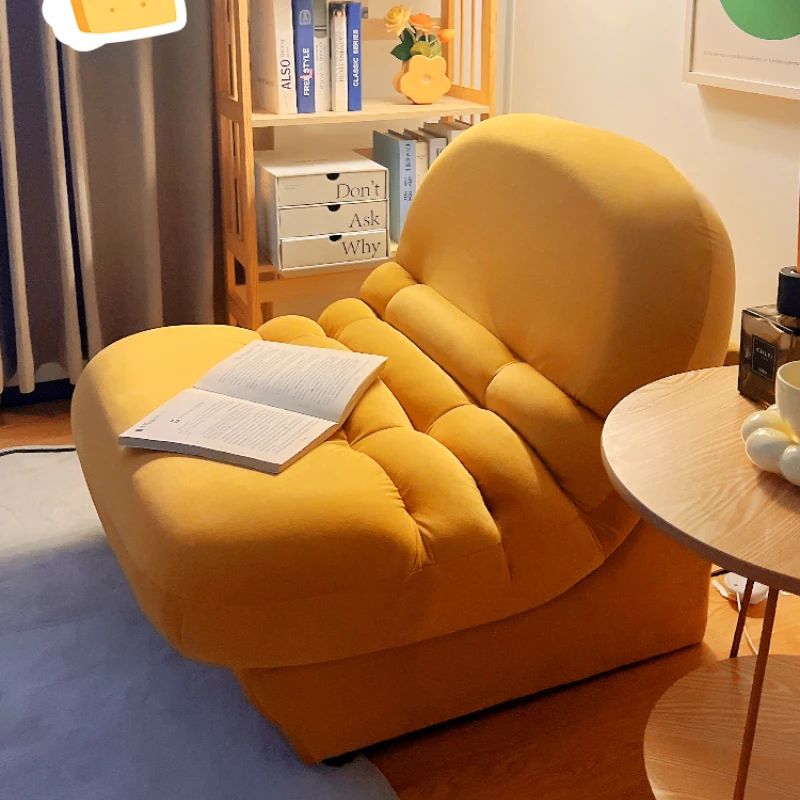 

Leisure Chair Technology Fabric Retro Single Sofa Bedroom Living Room Small Apartment Designer Furniture