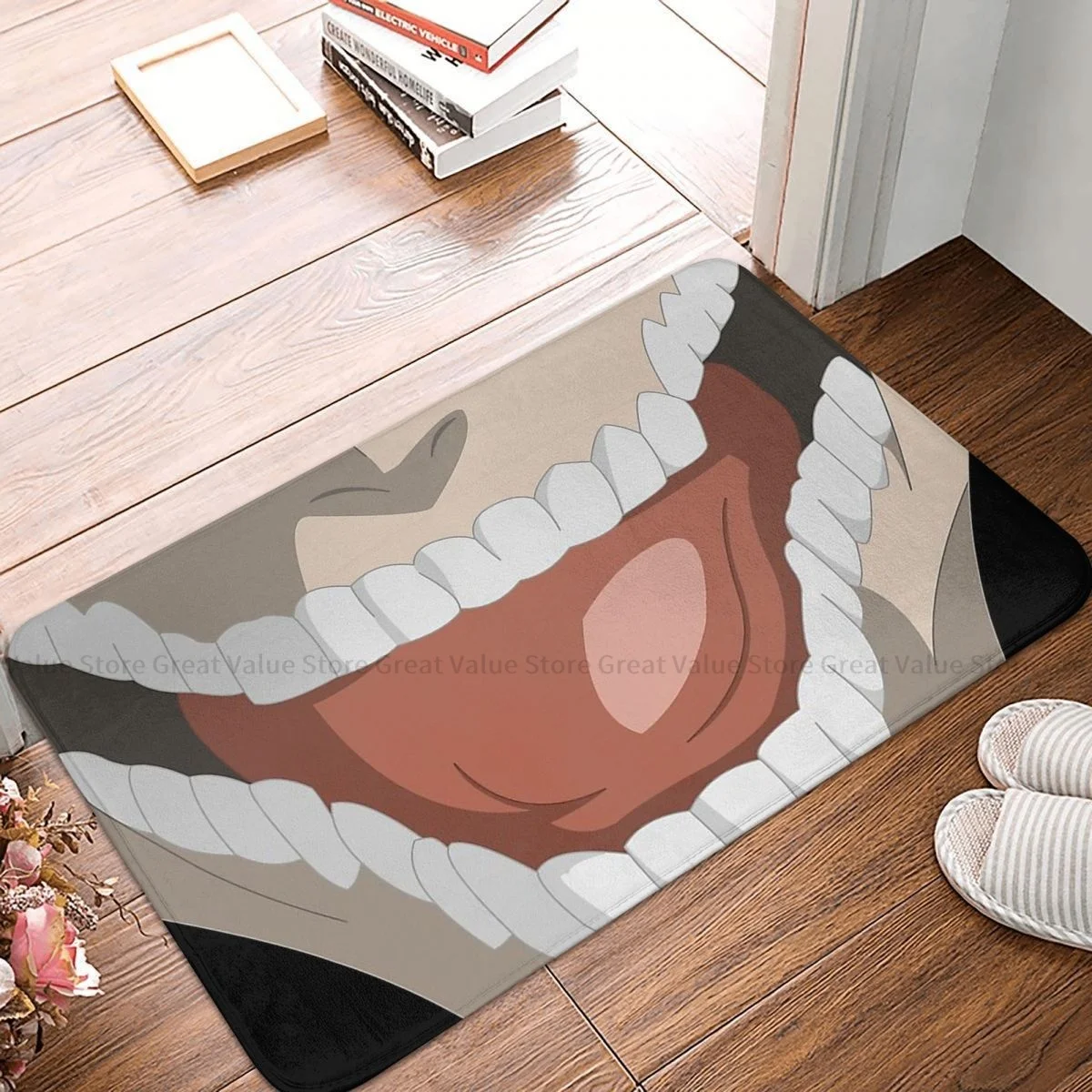 Attack On Titan Eren Mikasa Anime Bedroom Mat The Face Doormat Living Room Carpet Outdoor Rug Home Decoration