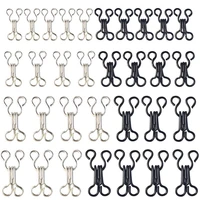 100 sets sewing hooks and eyes 4 sizes invisible hooks fastener for bra skirt clothing repair trousers hooks eyes fasteners tool