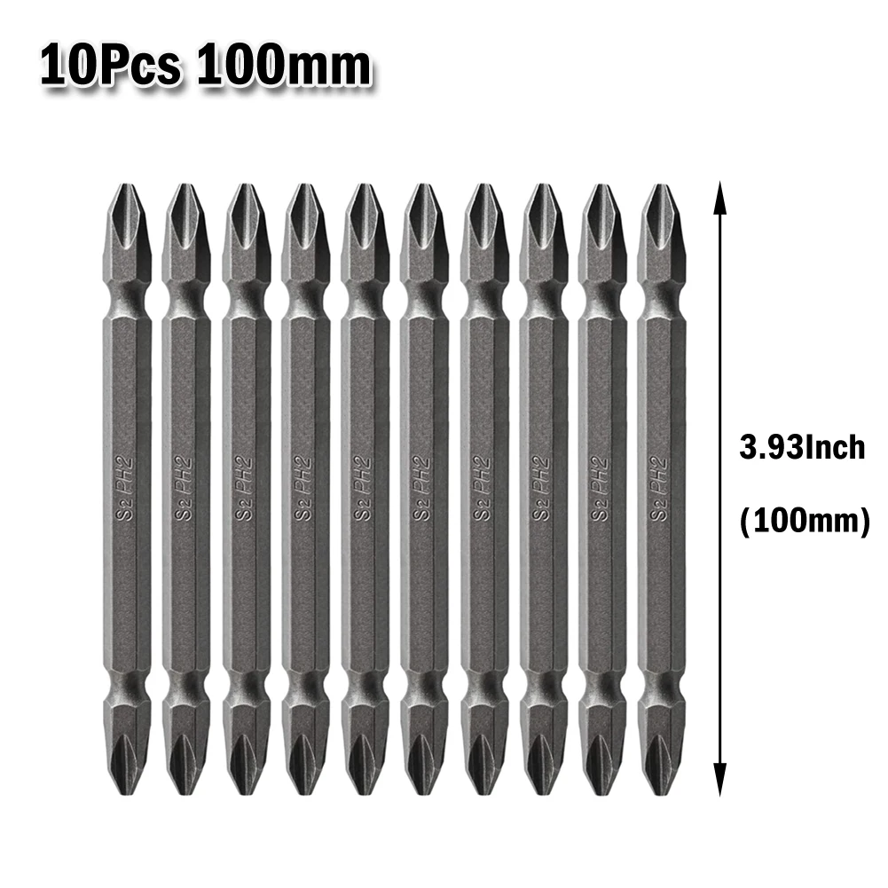 

65mm PH2 Magnetic Antislip Electric Impact Drill Phillips Double Ended Screwdriver Bits 65-200mm Quick Release 1/4\\\" Hex Shank