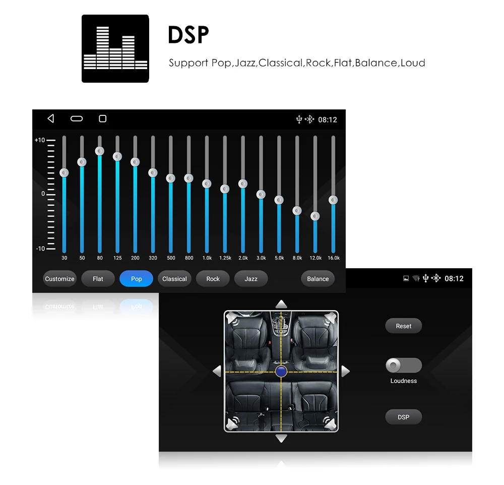Универсальный Автомобильный мультимедийный радиоприемник с четырехъядерным