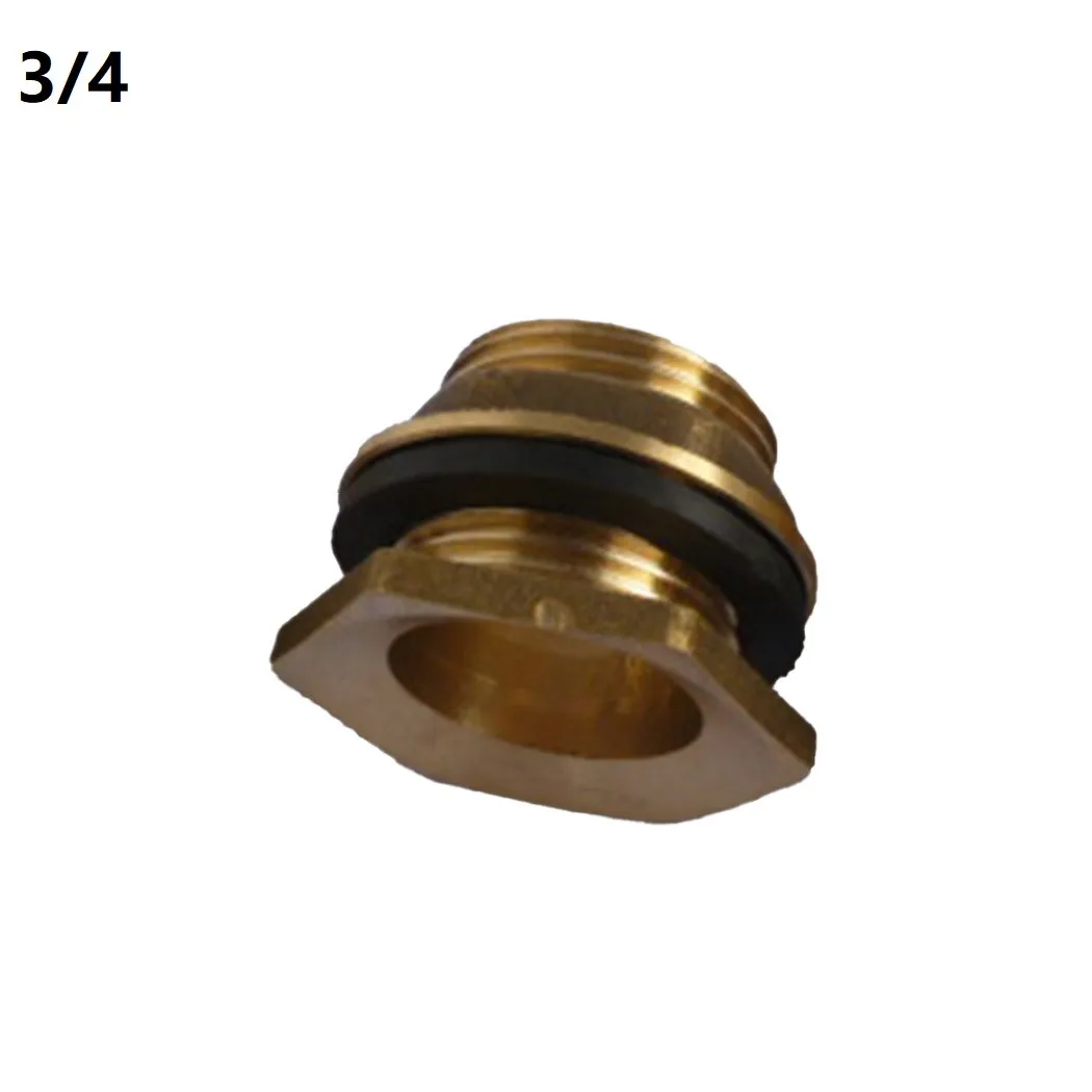 

2PCS 1/2 Or 3/4 Brass Water Tank Connector Rain Barrel Rain Buckets Connection Pool Bucket Mouth Water Tank Drain Connection