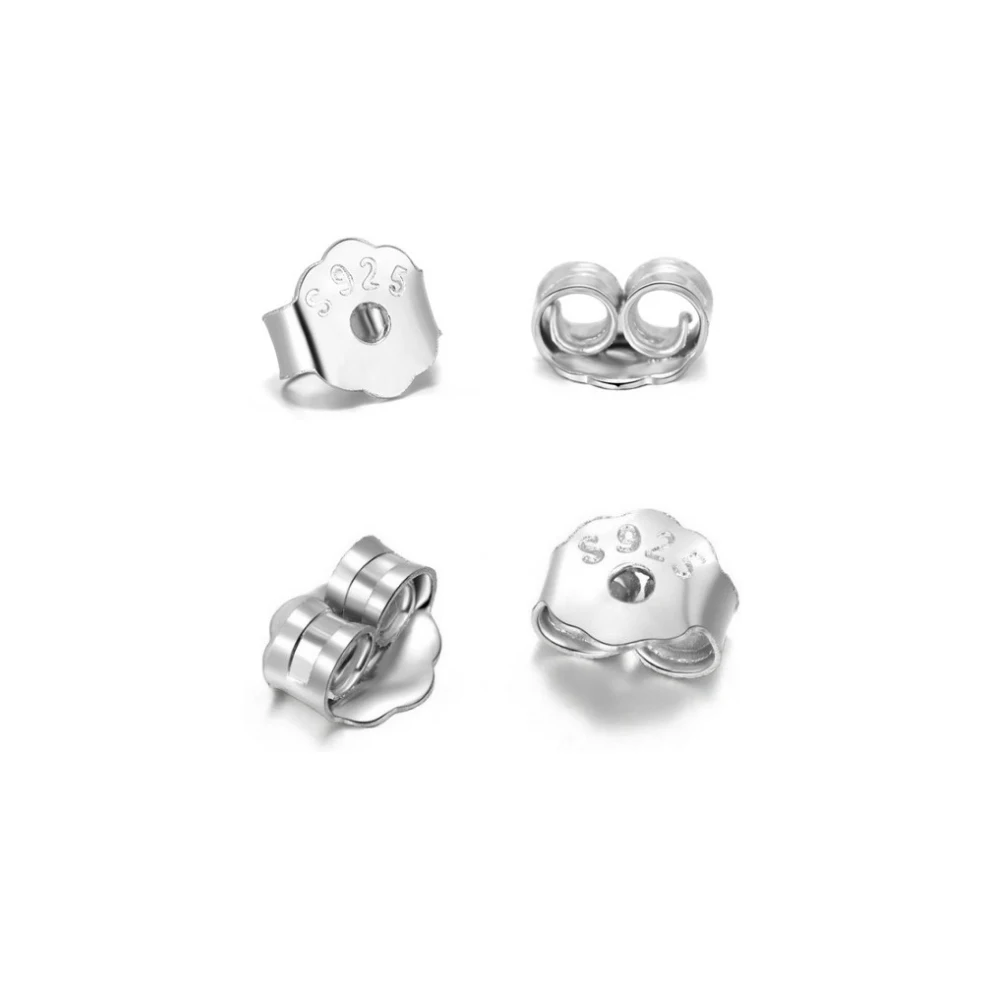 

925 STERLING SILVER BUTTERFLY BACKS PUSH FOR EAR PIN STUD EARRING SCROLL STOPPER