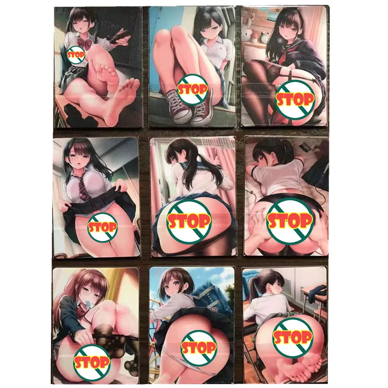 90 шт./компл. ACG Beauty Hinana Tifa Android 18 Aerith сексуальные девушки рефракционные бронзовые