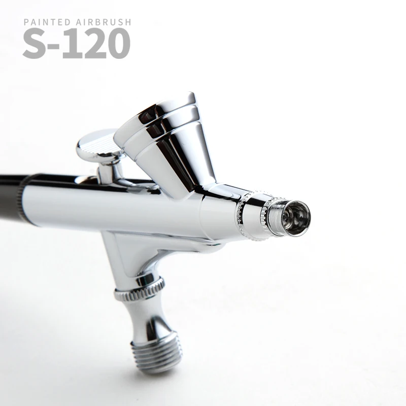 Фото USTAR S-120 окрашенный аэрограф-спрей-ручка двойного действия 0,2 мм 4CC масштаб танк модель комплект аниме SciFi DIY кукла раскраска инструмент для рисования №2
