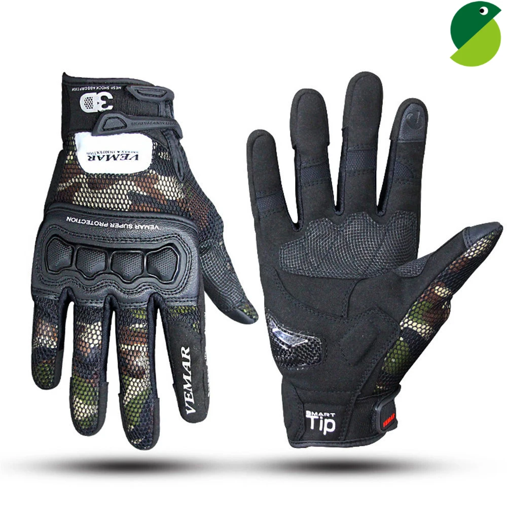 

VEMAR VE-178 Motorcycle Gloves Camo Touring Travel Sports Gloves Moto Bike Full Finger