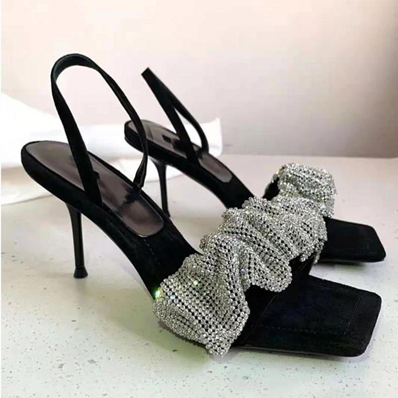 

2022 Summer Women's Sandals One Line Sandals Thin High Heels Women's Shoes Fashion Casual Vintage Shoes luxury designer shoes