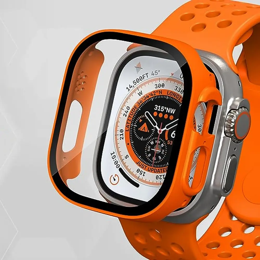 

Cover For Apple Watch Ultra Case 49mm Accessories Tempered Glass All-Around Screen Protector PC Bumper iWatch series ultra 2